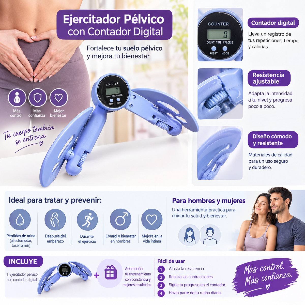 PELVIC FIT™ – Entrenador de Suelo Pélvico