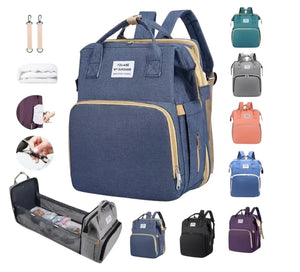 Pañalera 3 en 1: Mochila, Cuna y Cambiador – ¡Práctica y Portátil! + Envió Gratis
