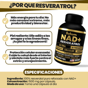 NAD + Resveratrol - Regeneración Celular, Juventud y Energía Total