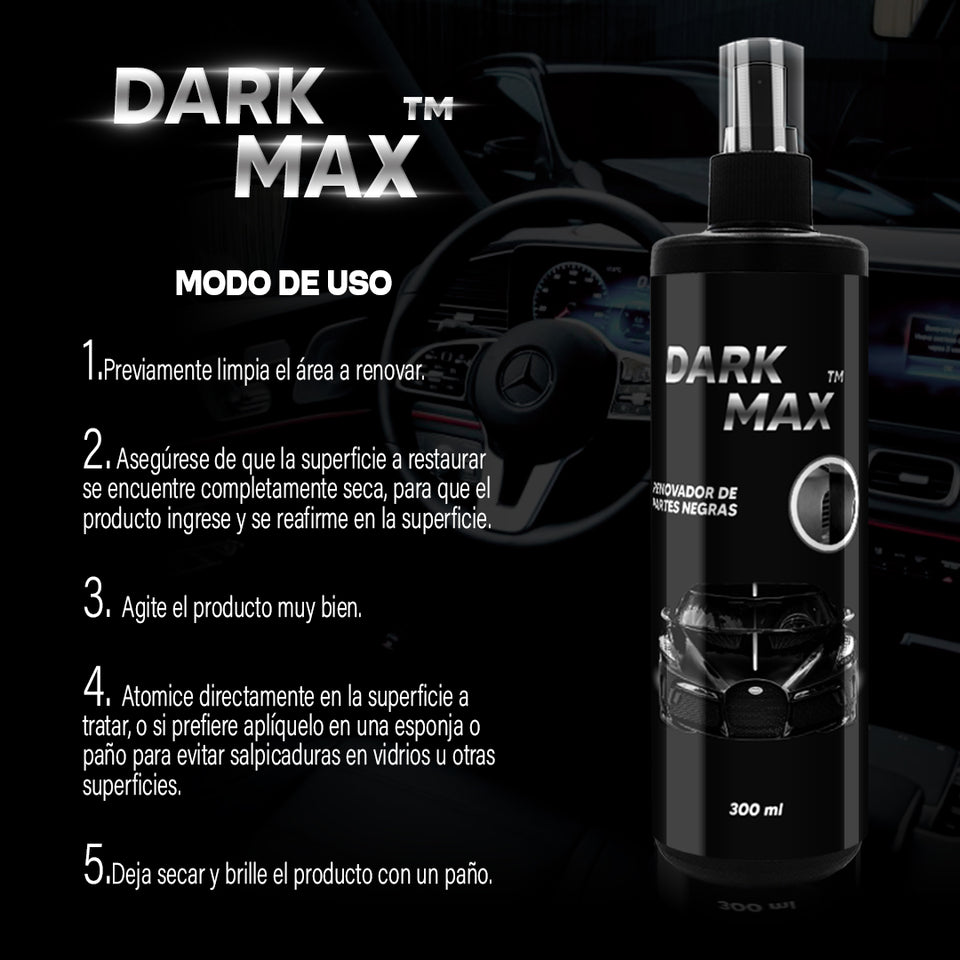 🔥 DARKMAX – Renovador de Partes Negras para Auto