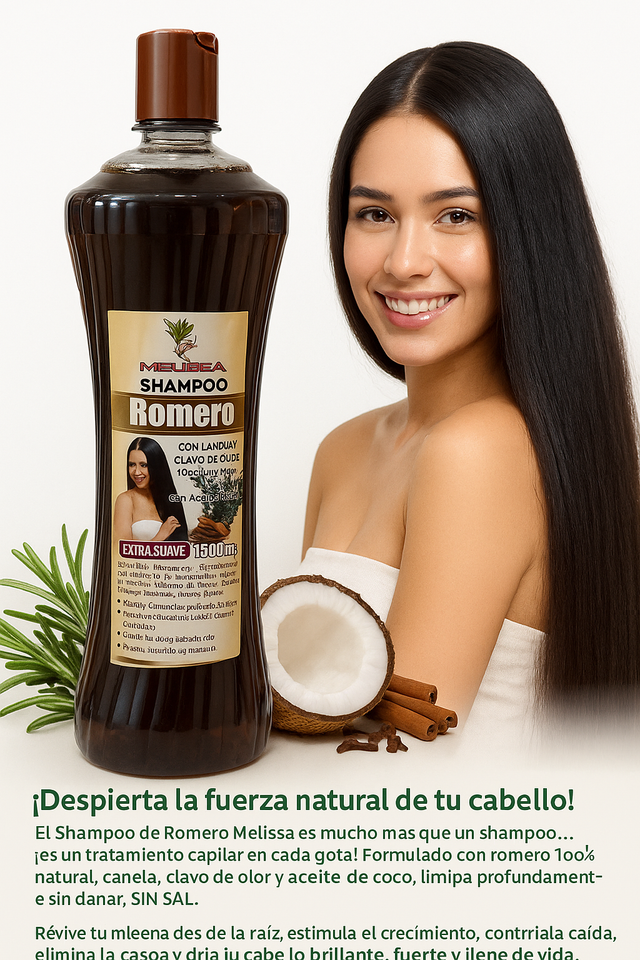 Shampoo de Romero con Aceite de Coco – Estimula el Crecimiento y Fortalece tu Cabello