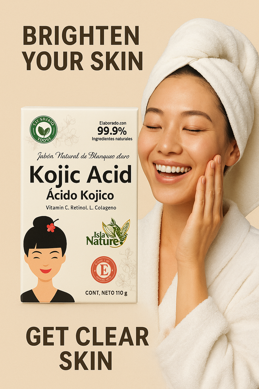 Kojibella✨ - (3 PACK) Jabón despigmentante, antiacné y unificador del tono de la piel