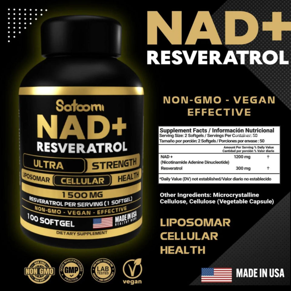 NAD + Resveratrol - Regeneración Celular, Juventud y Energía Total