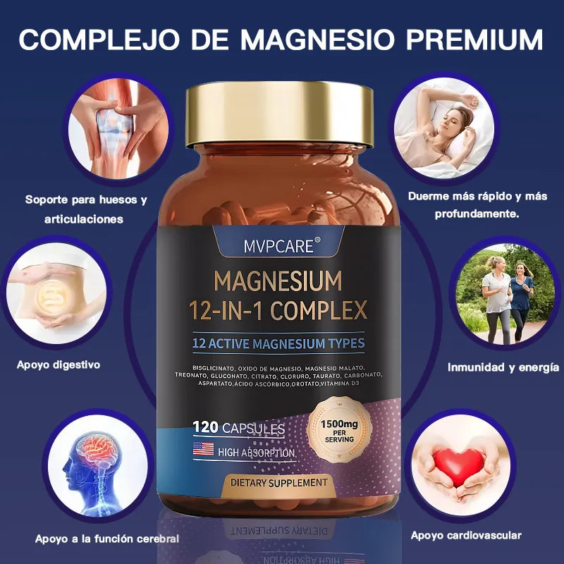 Totaria MagnePlus🌿 – Magnesio avanzado 12 en 1 para músculos, huesos y vitalidad