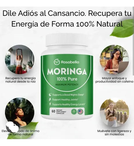 Moringa Vital – Cápsulas para bienestar integral y energía sostenida 🌿