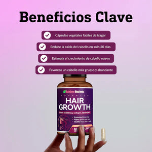 💊 Hair Growth – El Suplemento que Fortalece tu Cabello desde la Raíz  (60 Capsulas)