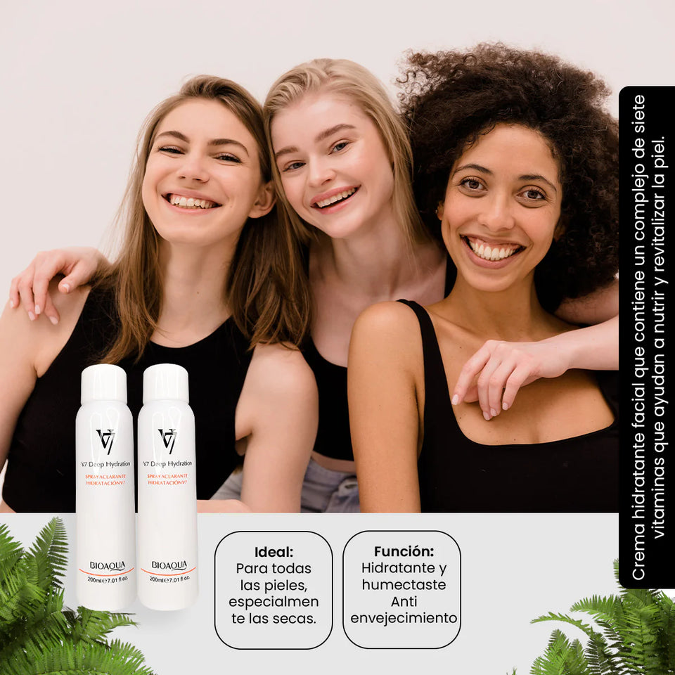 V7 Radiant Mist – Spray Aclarante Iluminador para Rostro y Cuerpo 💧