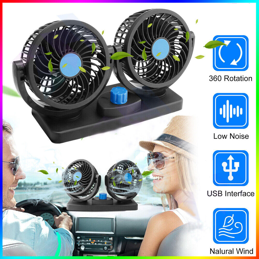 ventilador Doble para Auto – Flujo de Aire Máximo