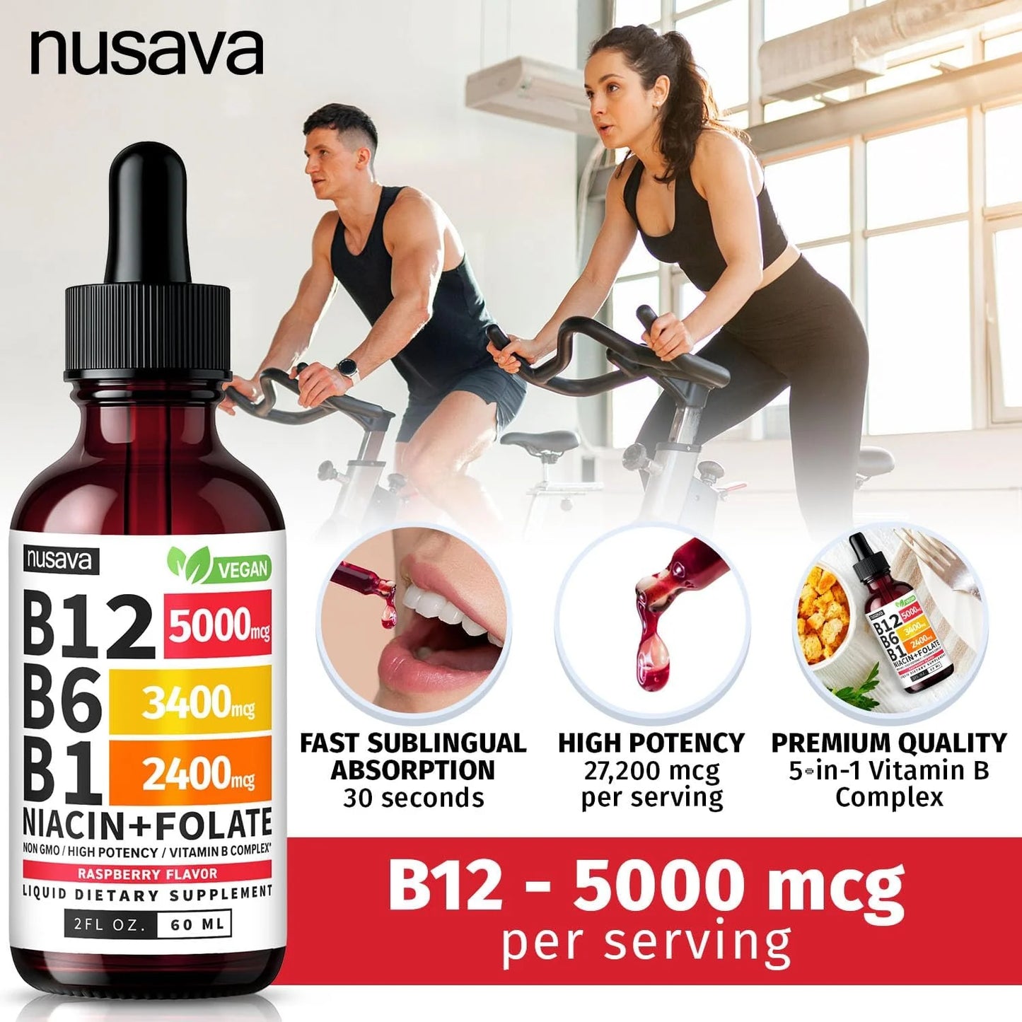 Caja 2X1 NUVASA - B12 Power Shot – Energía y Mejora del Sistema Nervioso