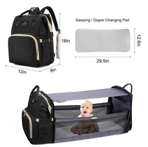 Pañalera 3 en 1: Mochila, Cuna y Cambiador – ¡Práctica y Portátil! + Envió Gratis