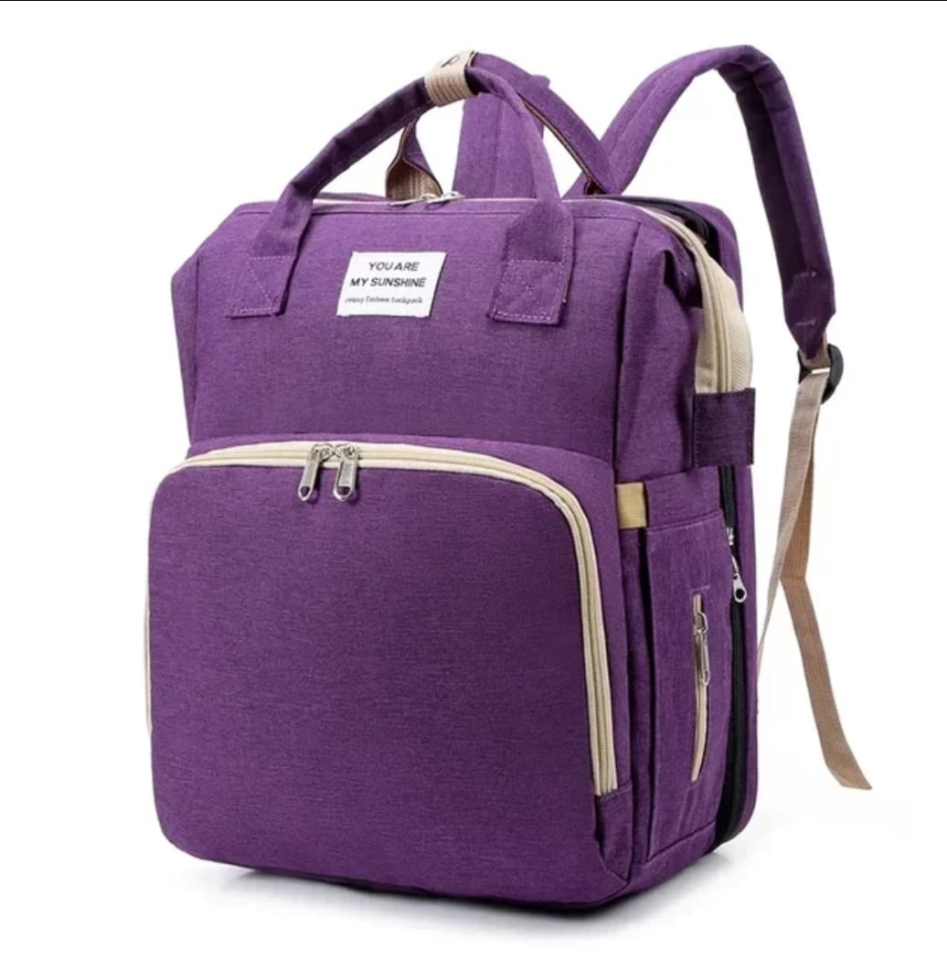 Pañalera 3 en 1: Mochila, Cuna y Cambiador – ¡Práctica y Portátil! + Envió Gratis
