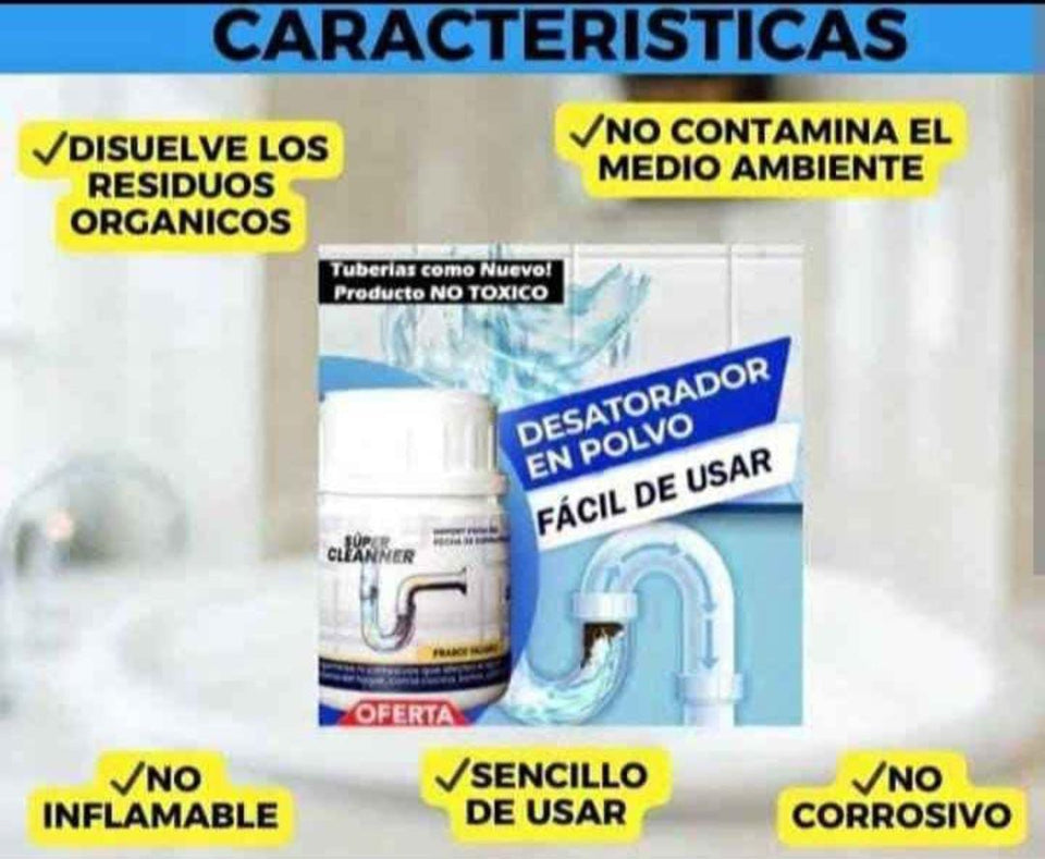 MaxClean Shot -  Destapador y limpiador ecológico de tuberías(140g)