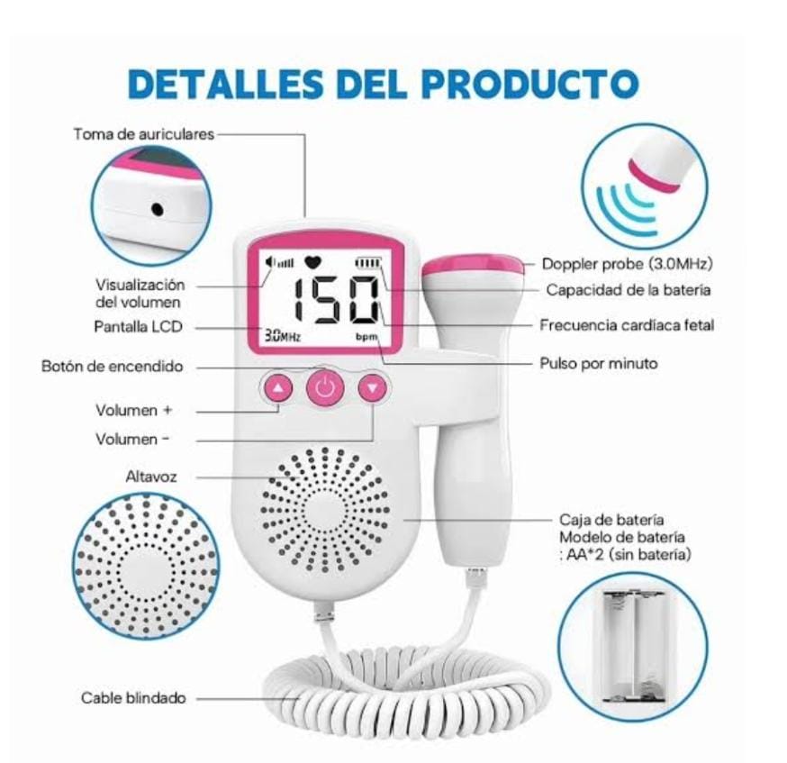 BABY HEART™ – Doppler Fetal Portátil con Pantalla Digital