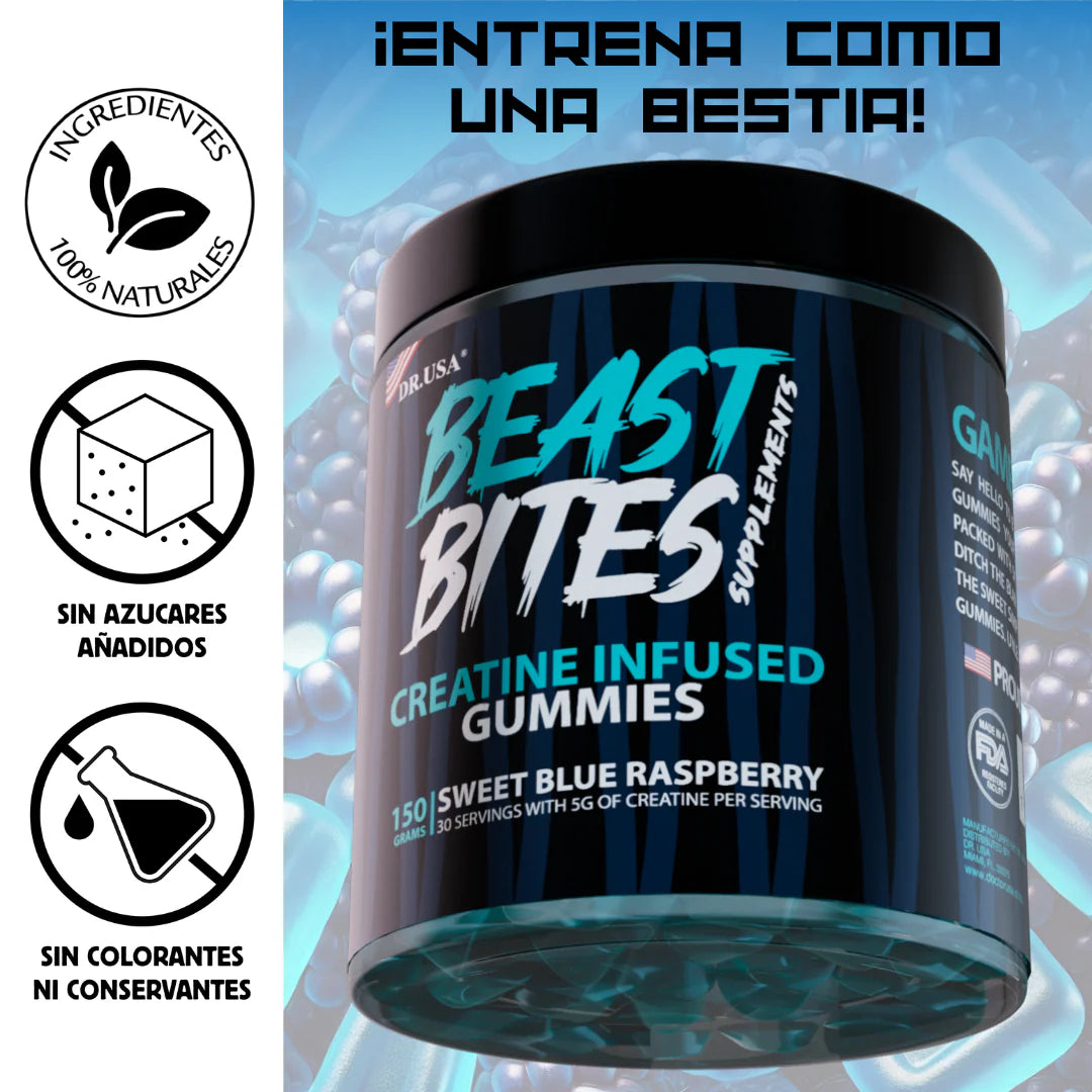 BEAST BITES GEN - Gomitas de Creatina para Fuerza y Rendimiento