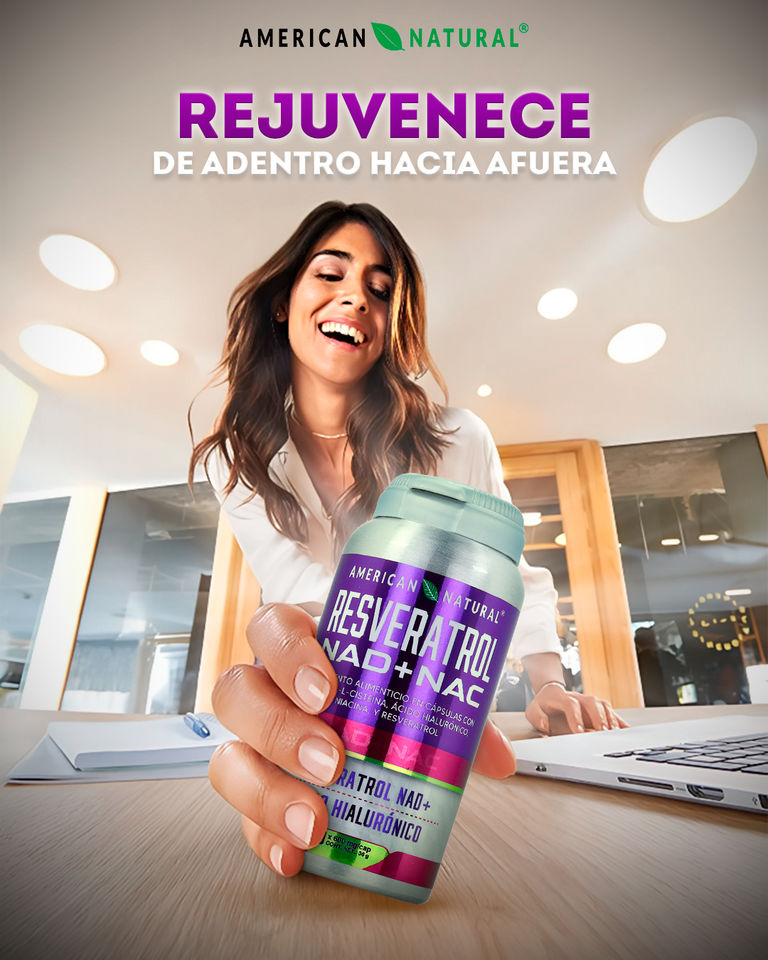 NAD+ + Resveratrol + NAC - Cápsulas con Fórmula avanzada para Energía celular, antiedad y detox 💊