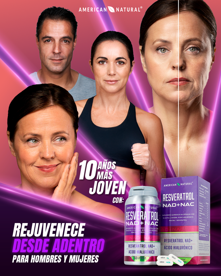 NAD+ + Resveratrol + NAC - Cápsulas con Fórmula avanzada para Energía celular, antiedad y detox 💊